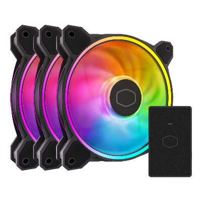 Picture of Cooler Master MFL-B2DN-213P2-R2 MasterFan MF120 Halo2 3in1 Casing Cooling Fan( Black )