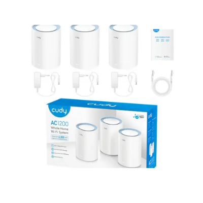 Picture of Cudy M1200 AC1200 Whole Home Mesh WiFi (3 Pack) Router( White )