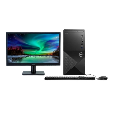 Picture of Dell Vostro 3910 MT 12th Gen i3-12100 3.3 to 4.3GHz, 8GB, 1TB HDD, Brand PC With 18.5 Inch Monitor( Black )