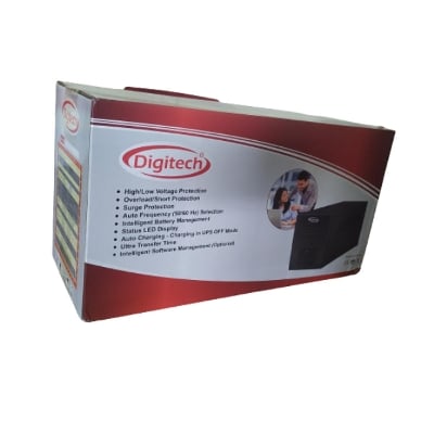 Picture of Digitech 1200VA Offline UPS With 2ms Transfer Rate And Built-In Stabilizer Protects Your Electronic Devices From Power Surges And Outages