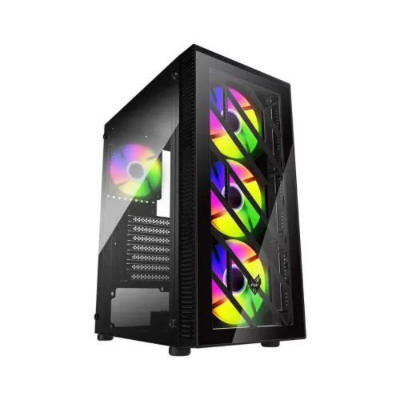 Picture of FSP CMT192 Mid Tower Black ATX Gaming Desktop Case( Black )