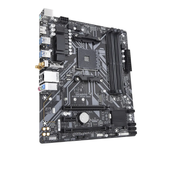 Picture of Gigabyte B450M DS3H WIFI AM4 AMD Micro ATX Motherboard