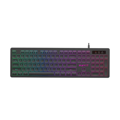 Picture of Havit KB660L Wired Black Multi-Function Keyboard With Bangla( Black )