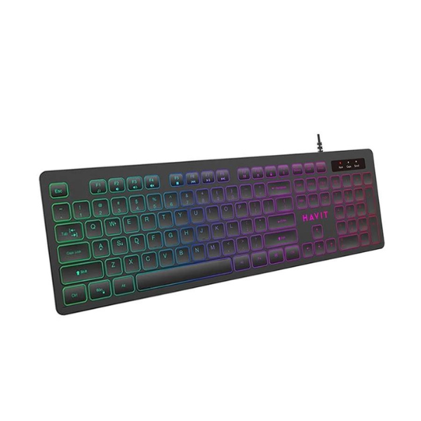 Picture of Havit KB660L Wired Black Multi-Function Keyboard With Bangla( Black )