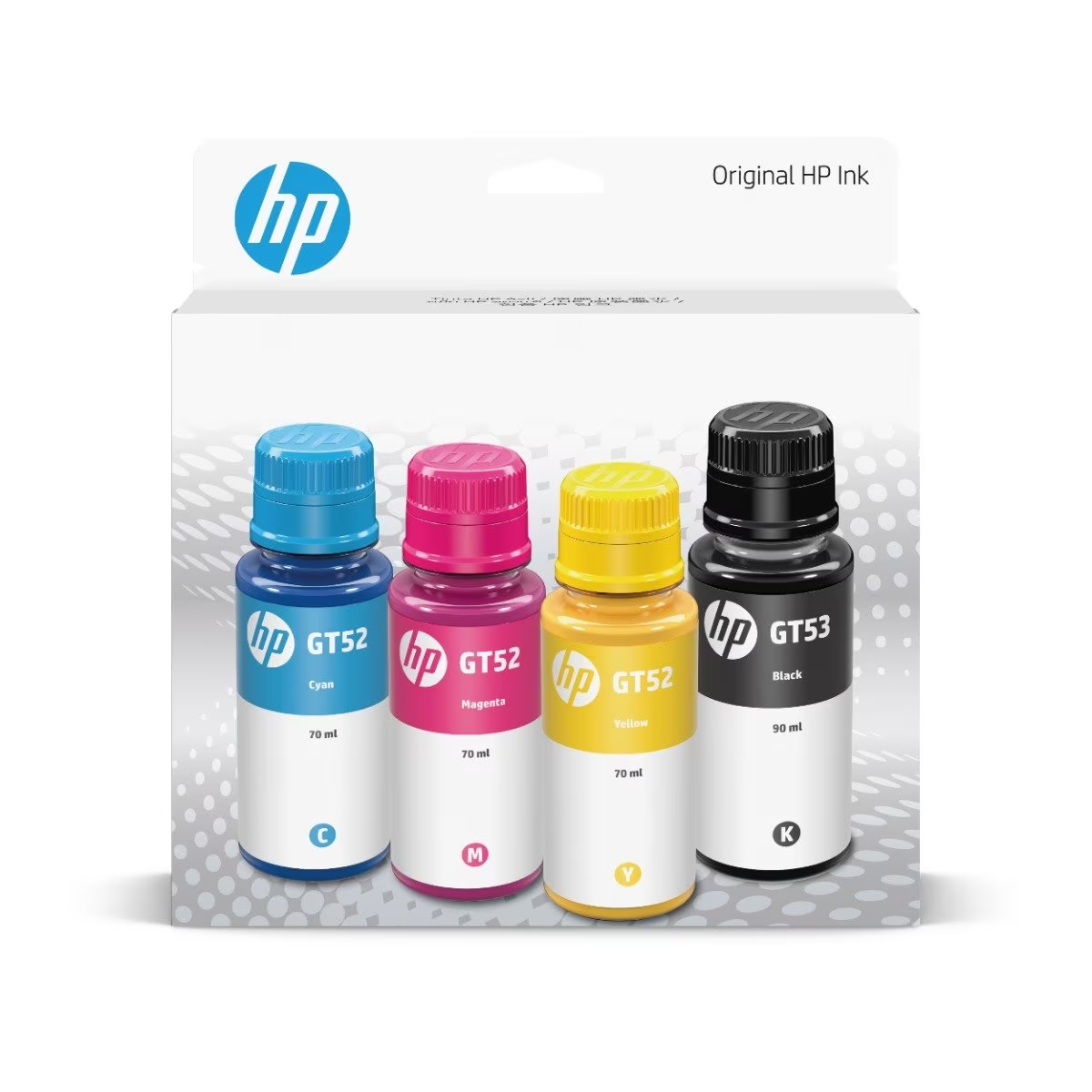 Picture of HP GT53 & GT52 Black, Cyan, Magenta, Yellow Ink Bottle Full Set( Multicolor )