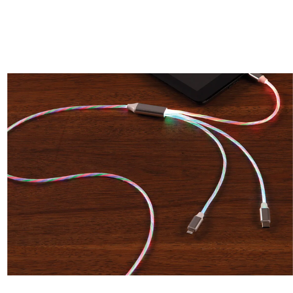 Picture of i-Crown 3-In-1 Color-Charging  Cable( White )