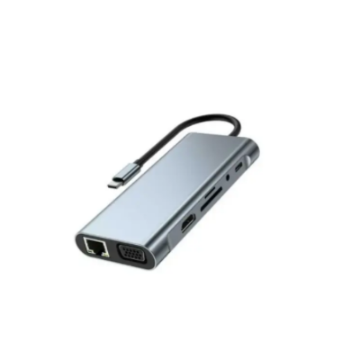 Picture of i-Crown Type- C to HDTV 11 In 1 Multi Function Adapter( Silver )