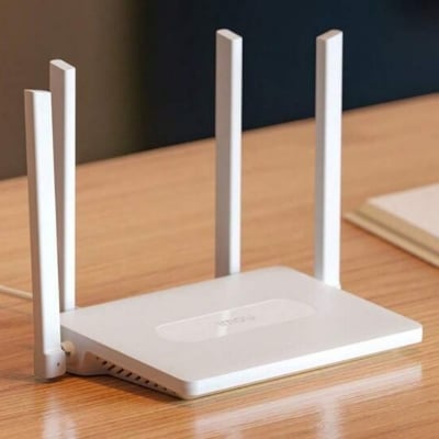 Picture of imou HR12F AC1200 Dual Band 8MB ROM + 64MB RAM WiFi 4 Antena Upto 2000Sft Router With Free T-shirt( White )