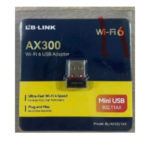 Picture of LB-LINK WN351AX AX300 WiFi 6 Wireless Nano USB Adapter( Black )