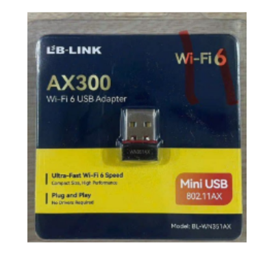 Picture of LB-LINK WN351AX AX300 WiFi 6 Wireless Nano USB Adapter( Black )