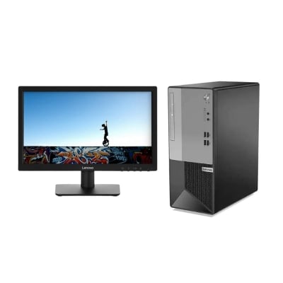 Picture of LenovoV50T (11QBS04V00) 10th Gen i3-10100 3.6 to 4.3GHz, 4GB, 1TB HDD Brand PC With 18.5 Inch Monitor( Black )