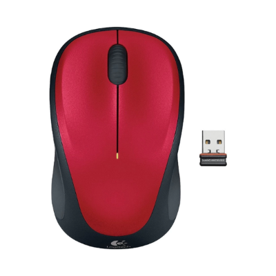 Picture of Logitech M235 Red Rubber Sides Wireless Mouse( Red )