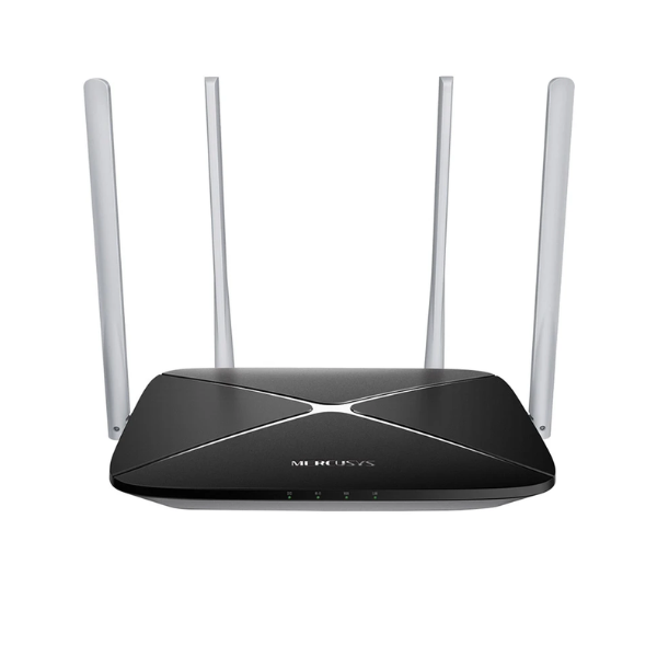 Picture of Mercusys Ac12 Dual Band 4 Antenna 1200Mbps Router - Wifi Router( Black )