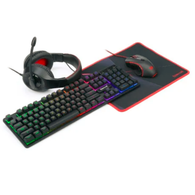 Picture of Redragon S137 Wired Black Keyboard, Mouse, Headphone and Mouse Pad Combo( Black )