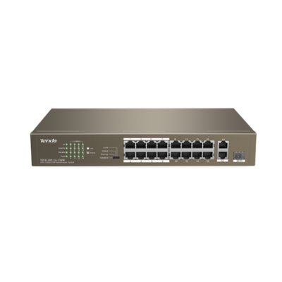 Picture of Tenda TEF1118P-16-150W 10/100Mbps PoE +1 Gigabit/SFP Slots Switch( Black )