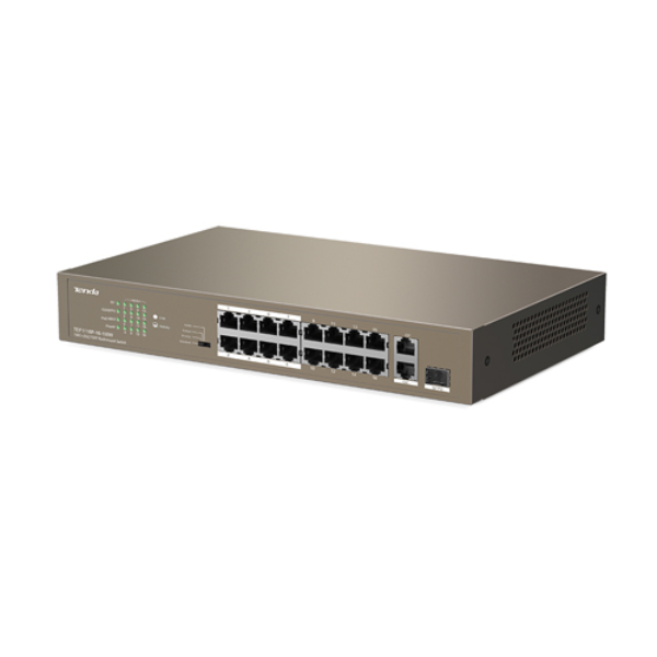 Picture of Tenda TEF1118P-16-150W 10/100Mbps PoE +1 Gigabit/SFP Slots Switch( Black )