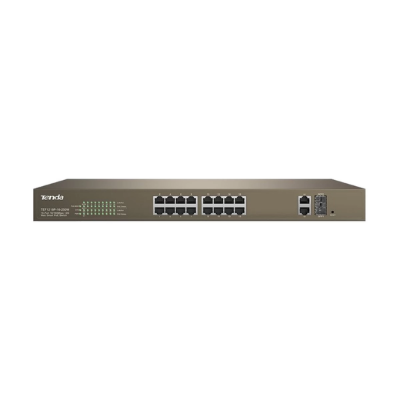 Picture of Tenda TEF1218P 16-Port 10/100Mbps + 2 Gigabit Smart PoE Switch( Black )