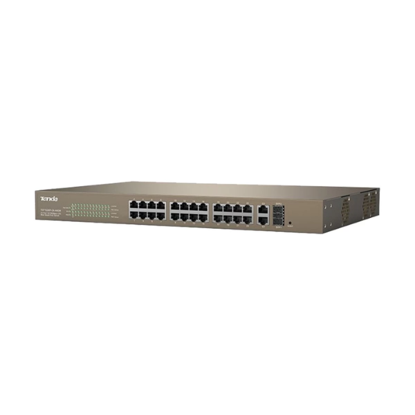 Picture of Tenda TEF1226P 24-Port 10/100Mbps + 2 Gigabit Web Smart PoE Switch( Black )