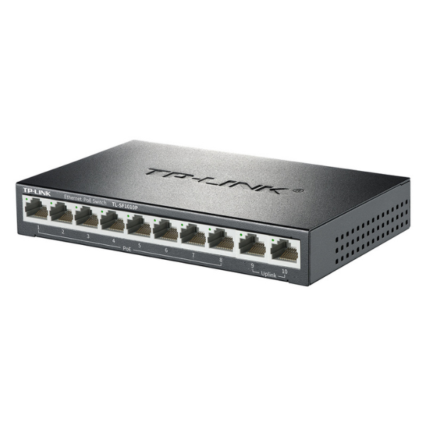 Picture of TP-Link TL-SF1010P 62 Watt (8 PoE Port) Switch( Black )