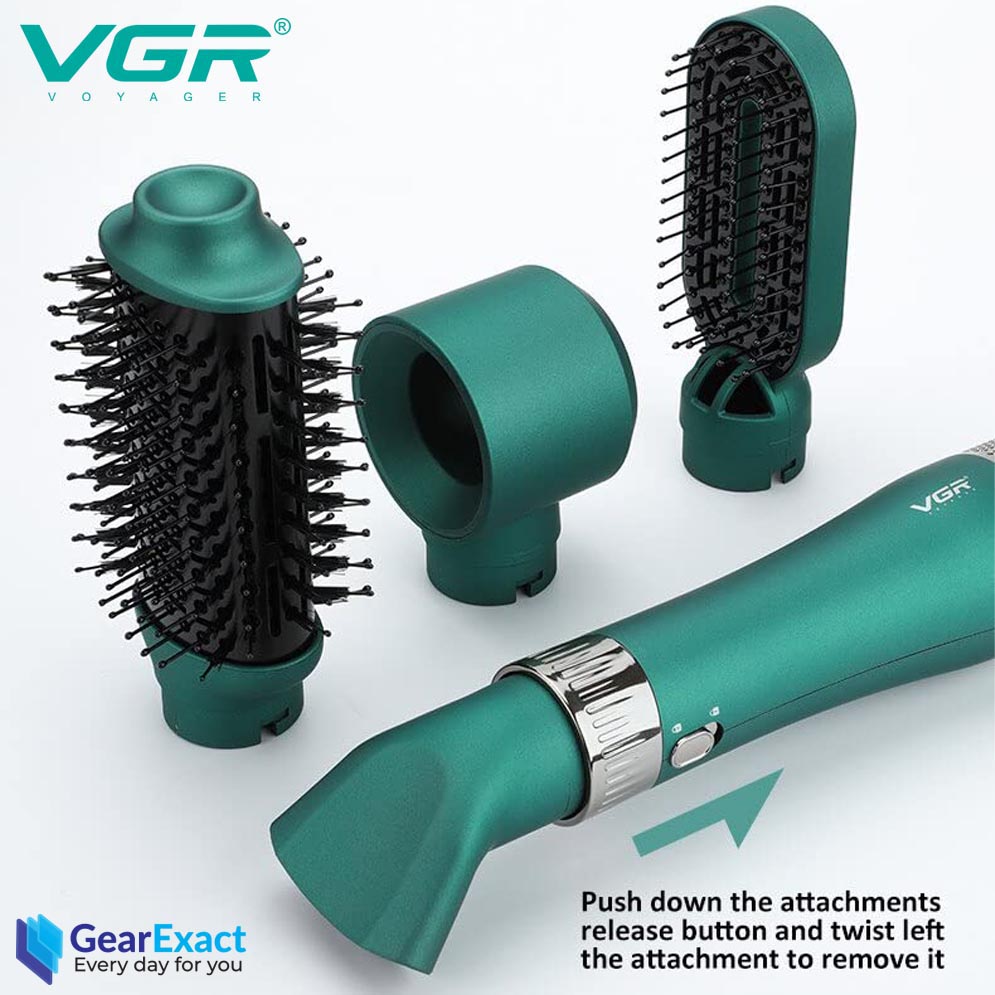 Picture of VGR V-493 Hair Dryer Brush 4-in-1 Hot Air Styler for Women ( Green )