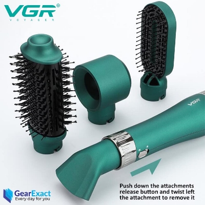 Picture of VGR V-493 Hair Dryer Brush 4-in-1 Hot Air Styler for Women ( Green )