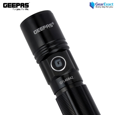 Picture of Geepas GFL4684Z Rechargeable Zoomable LED Flashlight and Torch Light ( Black )