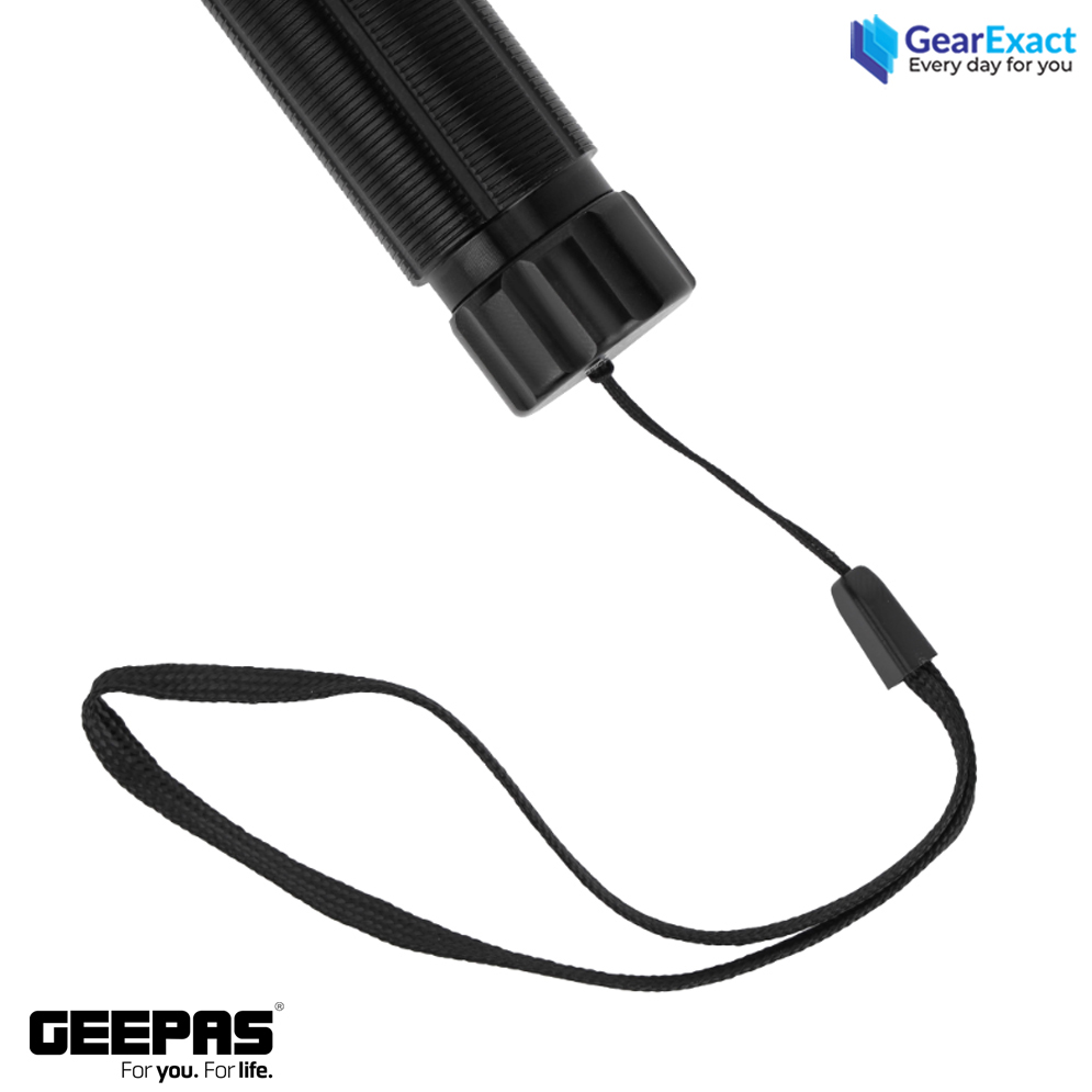 Picture of Geepas GFL4684Z Rechargeable Zoomable LED Flashlight and Torch Light ( Black )