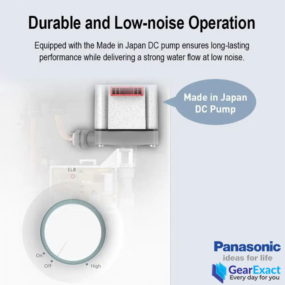 Picture of Panasonic DH-3VP1MW V Series DC Pump Home Shower Safe, Clean & Quiet Showers for Everyone ( Matt White )