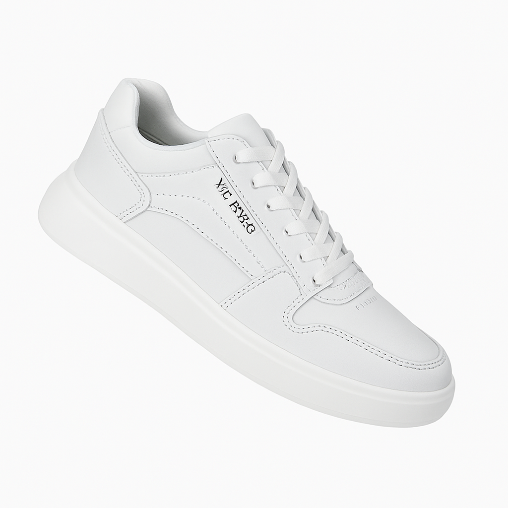 Picture of New 2025 Fashionable PU Leather Sneaker Shoes For Men - White