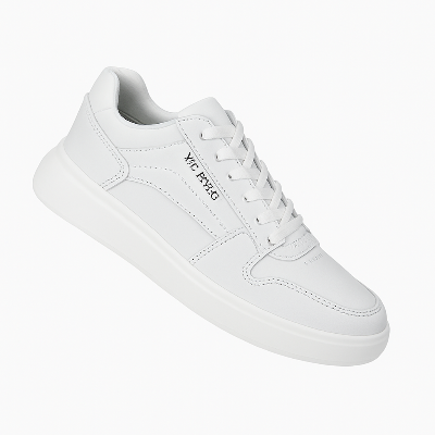 Picture of New 2025 Fashionable PU Leather Sneaker Shoes For Men - White