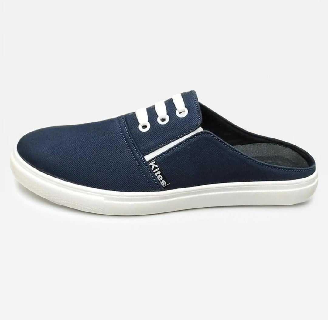 Picture of New Best Semi Slippers Canvas Shoes For Student, Female, Man Shoes Summer And Winter Heel-Free Outer Wear Closed Toe Lazy Slippers All-Matching Slippers 2024 Best Collection Of Eid - Black