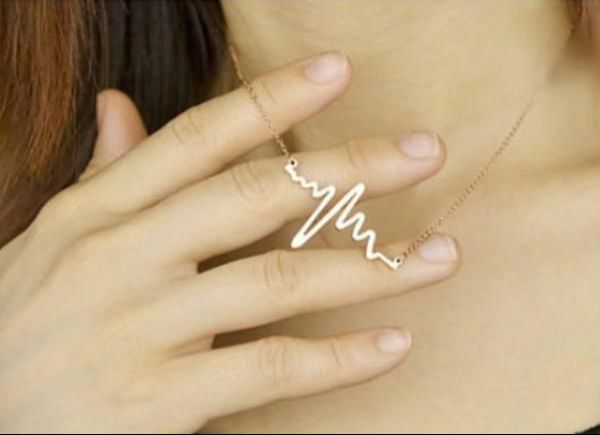Picture of New Fashion Jewelry Imitation Titanium Steel Gold silver Heart Necklace (Gold )