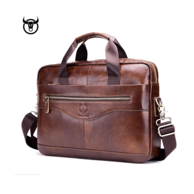 Picture of Men's cowhide leather handbag - Brown (Brown )