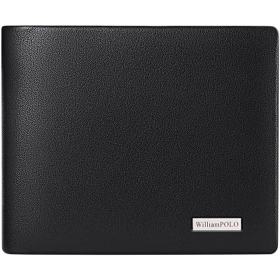 Picture of WilliamPolo Genuine_Leather Mens Ultra-thin Wallet (Black )