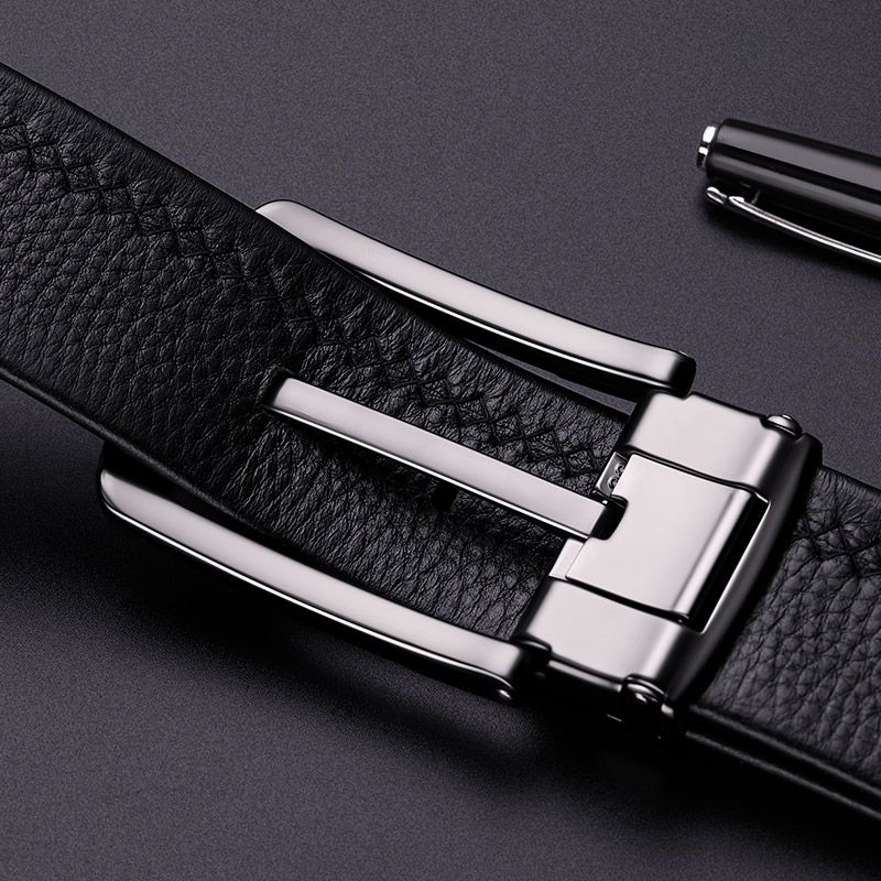 Picture of WILLIAMPOLO Luxury brand Men's Casual Leather Belt (Black )
