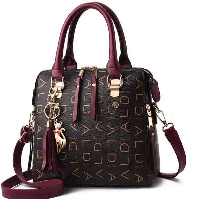 Picture of Fashion Large Capacity Ladies Everything Out of The Street Handbag Simple Single Shoulder Crossbody Bag (Purple )