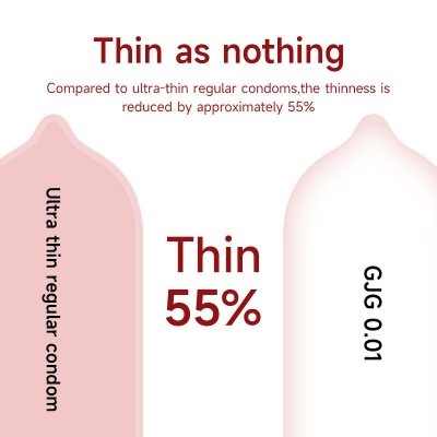 Picture of GJG 001 Red Ultra-thin and smooth Condoms - 3Pcs Pack (Red )