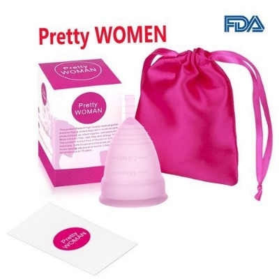 Picture of Pretty Women Medical Grade Silicone Menstrual Cup  for Women | Small Size | Large Size | Pad (Large )