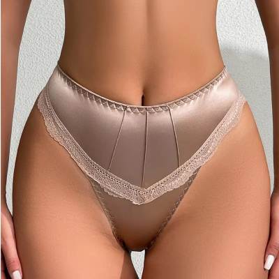 Picture of Se-xy One-piece Lace Low-rise Gusset Women's Triangle Panties (As picture )