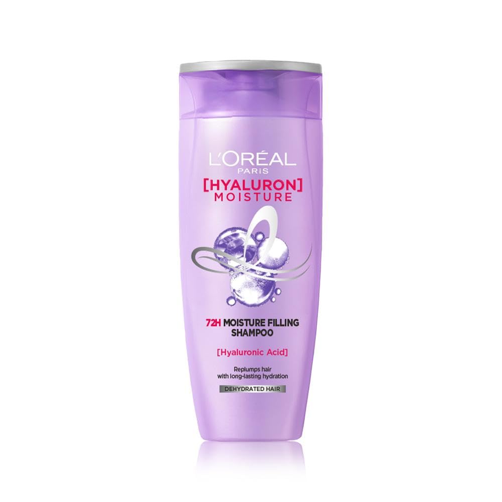 Picture of L’Oréal Paris Moisture Filling Shampoo, With Hyaluronic Acid, For Dry & Dehydrated Hair, Adds Shine & Bounce, Hyaluron Moisture 72H, 400ML