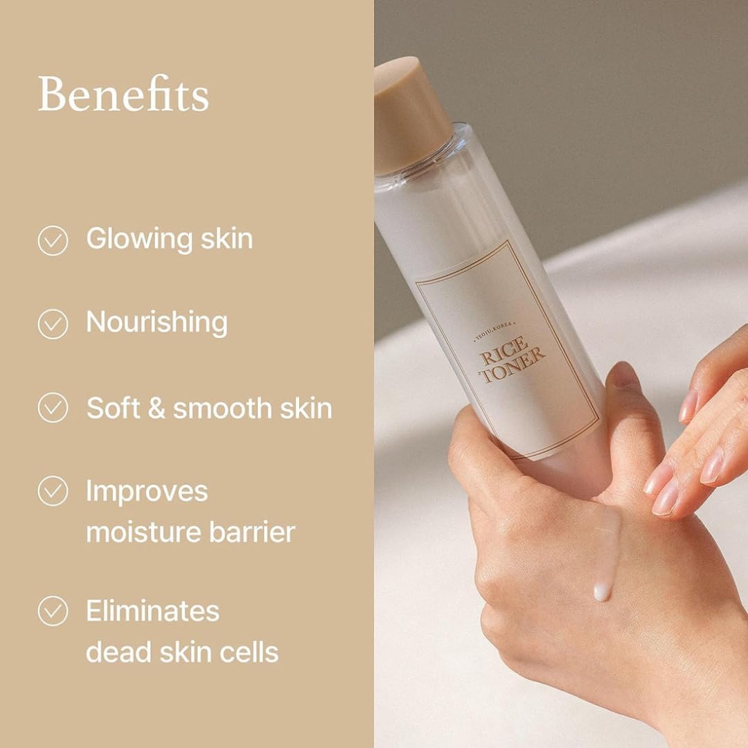 Picture of Naturals Rice Toner – Hydrating & Brightening Facial Toner with Natural Rice Extract – Gentle Formula for Acne-Prone & All Skin Types – Moisturizing & Acne-Fighting, 150ml