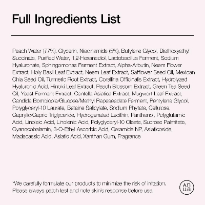Picture of Anua Peach 70 Niacin Serum 30ml / brightening hydrating face serum/daily clean beauty