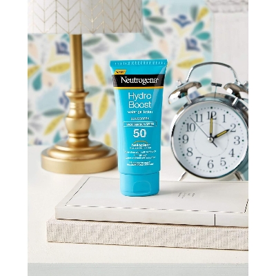 Picture of Neutrogena Hydro Boost Water Gel Moisturizing Sunscreen Lotion, Broad Spectrum Sunblock SPF 50, Water Resistant Travel Size Sunscreen For Sensitive