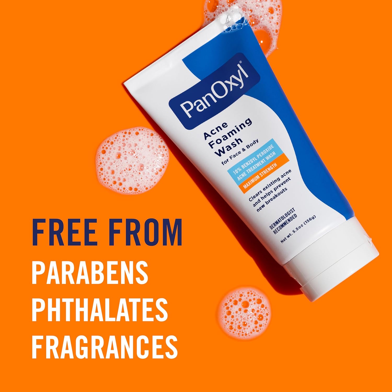 Picture of PanOxyl Acne Foaming Wash Benzoyl Peroxide 10% Maximum Strength Antimicrobial,