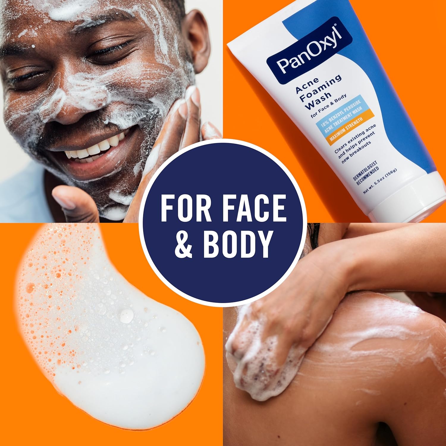 Picture of PanOxyl Acne Foaming Wash Benzoyl Peroxide 10% Maximum Strength Antimicrobial,