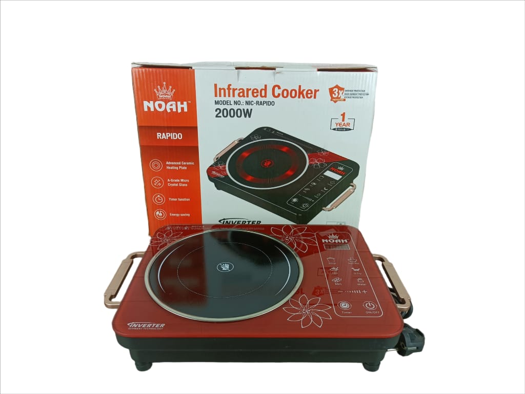 Picture of NOAH Nic Rapido Infrared Cooker (2000Watt) with Inverter Technology, Energy Saving, Cooking time reducing and Proper Heat Distribution