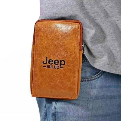 Picture of Men Waist  Jeep Artificial Leather Bags - Wallet For Men( Brown )