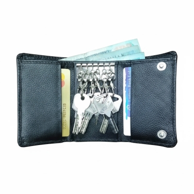 Picture of Key Ring Holder Leather Wallet For Men( Black )