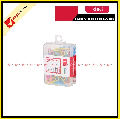 Picture of Deli Color Paper Clip Gems clip  Pack of 100 pcs(Multicolor)