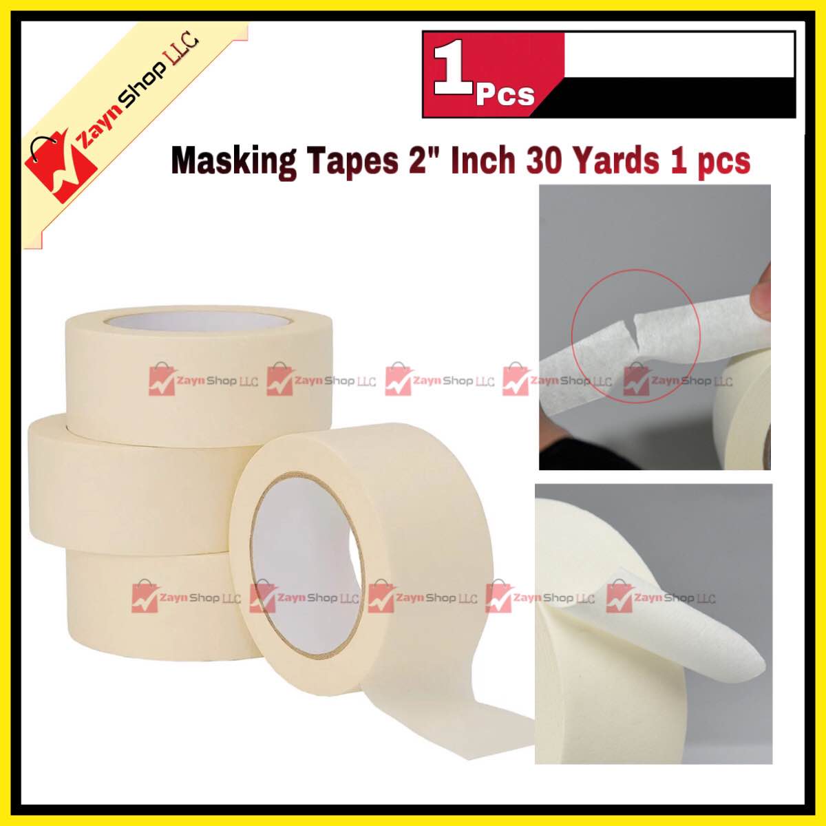 Picture of Masking Tapes 2" Inch 30 Yards 1 pcs(Off White)
